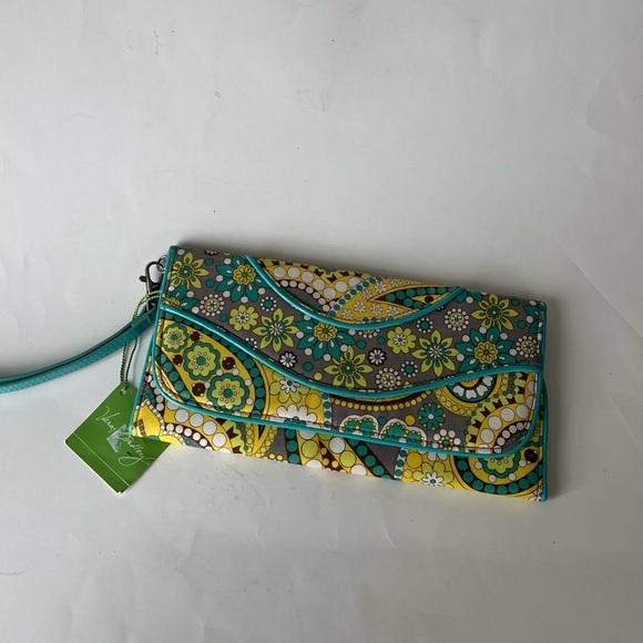 NWT~  Vera Bradley Lemon Parfait Tri Fold Wallet Clutch Purse - Picture 5 of 6